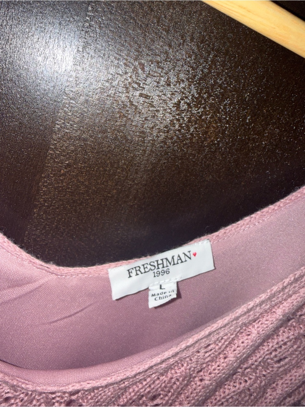 Freshman Dusty Pink Knit Scoop-Neck Top